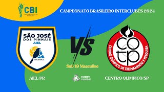 CAMPEONATO BRASILEIRO INTERCLUBES  VÔLEI MASC SUB 19  AIELPR 2 X 1 COSP [upl. by Kreegar]