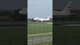 Brussels Airlines A320 landing [upl. by Ayin]