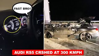 Horrifying Result when a 1 crore Car crashes at High Speed 🙏 Audi Rs5 300 [upl. by Bettye23]