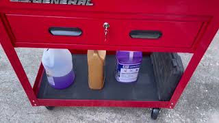 Harbor Freight US GENERAL 30 in Service Cart with Drawer Item 64058 amp 70029 mechanic mechanics [upl. by Ylim418]