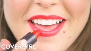 Perfect Red Lipstick Makeup Tutorial  COVERGIRL [upl. by Crow495]