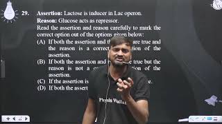 Assertion Lactose is inducer in Lac operon Reason Glucose acts as repressor Read the asserti [upl. by Niwrek]