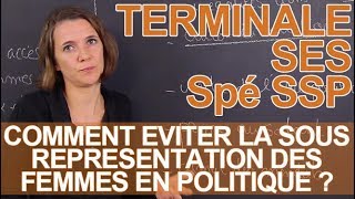 Éviter la sous représentation des femmes en politique   SES spé SSP  Terminale  Les Bons Profs [upl. by Pinckney]