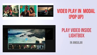 Play YouTube video in modal pop up  angular play video inside lightbox [upl. by Darnoc]