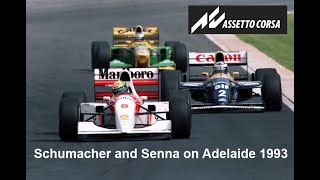 Schumacher and Senna on Adelaide 1993 [upl. by Elliven]