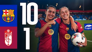 LIGA F  FC BARCELONA 10 vs 1 GRANADA 🔵🔴 [upl. by Ailene]