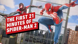 The First 21 Minutes of Marvels SpiderMan 2 Gameplay in 4K [upl. by Nosna]