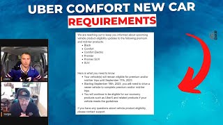 Uber Comfort New Car Requirements For Drivers [upl. by Lissi733]