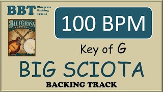 Big Sciota  100 BPM bluegrass backing track [upl. by Hedvah474]