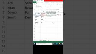 Upper and Concatenate Formula saath me kaise use kare excel viralvideo shortsfeed viralshorts [upl. by Ahtis]