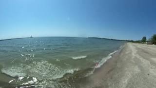 360 video  beach in Port Maitland Ontario Canada [upl. by Anaid]