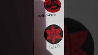 Sharingan drawing with brush pen 🖌️🖌️ subscribe drawing share sharingan viralshorts [upl. by Yesnek286]