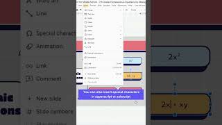 Learn how to add subscripts and superscripts in Google Slides shorts [upl. by Reema421]