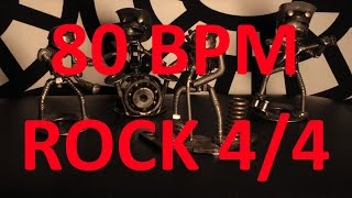 80 BPM  ROCK  44 Drum Track  Metronome  Drum Beat [upl. by Yttik]