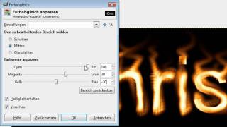 GIMP  Tutorial  Deutsch  Feuer  Schrift [upl. by Inkster]