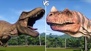 Jurassic World Evolution  TREX vs CERATOSAURUS  Gameplay PS4 HD 1080p60FPS [upl. by Aihsenyt]