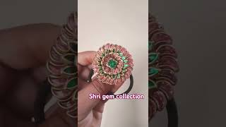 Pink and green kundan Hairbands trending youtubeshorts reels instagram youtube love song lik [upl. by Anemolif344]