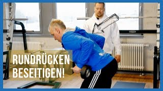 Übungen gegen Rundrücken Schaufelhaltung quotdeutsches Tutorialquot ASK THE COACH [upl. by Canale506]