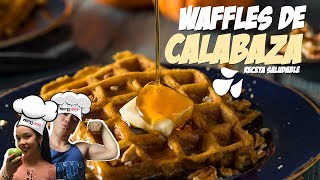 ¿CÓMO PREPARAR WAFFLES  Waffles de Calabaza  Gofres de Calabaza y avena  Receta Saludable [upl. by Aseneg507]