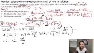 How to Calculate the Molarity of Ions in a Solution [upl. by Noyahs]