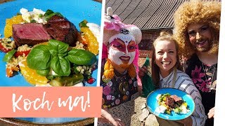 Saftiges Straußensteak grillen mit zwei Drag Queens  Koch ma [upl. by Harper]