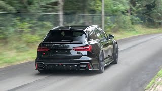 1052HP Widebody Audi RS6 C8 Stage X MMS Power Division  REVS and Crazy Accelerations [upl. by Akcirret]