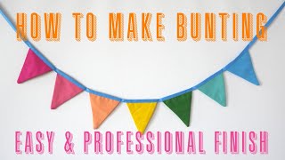 How to make Bunting  Easy tutorial but Professional finish  Scrap Busting Projects [upl. by Nesline219]