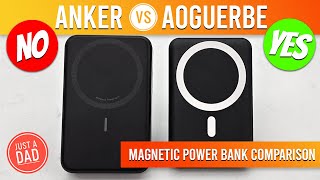 Anker MagGo vs AOGUERBE Magnetic Power Bank COMPARISON [upl. by Acireed518]