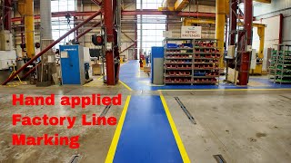 Hand applied factory floor line marking [upl. by Nirmak966]