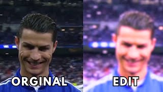 Cristiano Ronaldo’s Evil Smile Original vs Edited [upl. by Daffodil]