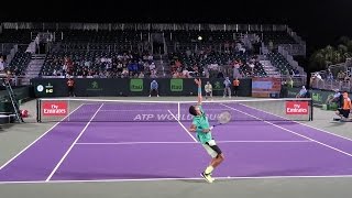 Nick Kyrgios v Damir Dzumhur Court Level View 60FPS HD Miami Open 2017 R2 [upl. by Micheline]