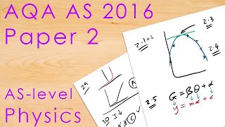 AQA AS 2016 Paper 2  ASlevel Physics Past Paper [upl. by Nefen]