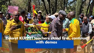 Eldoret KUPPET teachers stand firm continue with demos [upl. by Chuch]