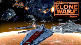 Star Wars the Clone Wars  Massive Epic Space Battle Cinematic  Star Wars Empire At War [upl. by Nightingale]