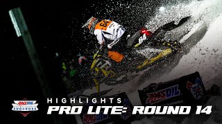 HIGHLIGHTS  Pro Lite Round 14 of AMSOIL Championship Snocross 20222023 [upl. by Beauregard56]