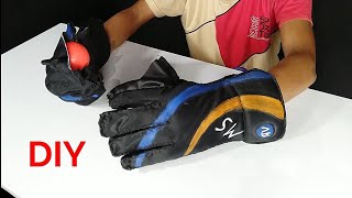 How to make cricket 🏏 wicket keeping gloves at home  Wicket keeping gloves RV world [upl. by Mohn]