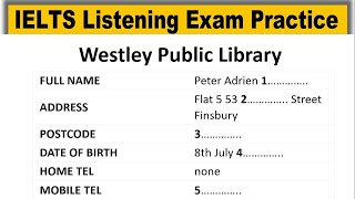 Westley Public Library listening practice test 2023 with answers  IELTS Listening Practice Test [upl. by Nirihs]