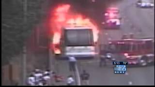 Battery malfunction caused bus fire [upl. by Laven]