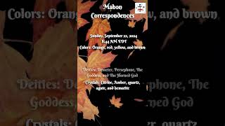 Mabon Correspondences [upl. by Shewchuk]