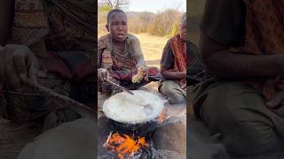 It’s Lunchtime The Soup is ready she cooks a best Soup deliciousfood villagelife hadzabetribe [upl. by Vel]