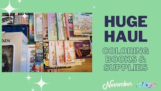 ⭐Huge⭐Coloring Book amp Supplies Haul and Swatches coloring haul coloringbooks artsupplies [upl. by Alfreda52]