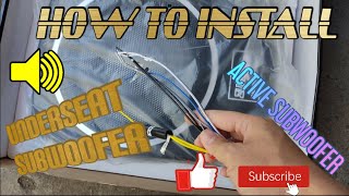 HOW TO INSTALL UNDERSEAT ACTIVE SUBWOOFER [upl. by Derwon]