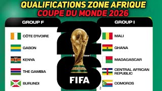 Les groupes de qualification de la Coupe du Monde 2026 en Zone Afrique [upl. by Novi766]