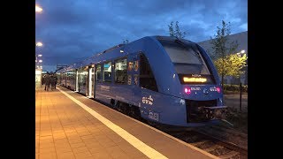 Impressionen vom Alstom Coradia iLint  Weltweit erster Wasserstoffzug im Fahrgasteinsatz [upl. by Ylus]