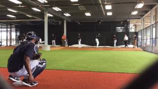 Yankees closer Aroldis Chapman throws 1st bullpen of 2017 [upl. by Doelling]