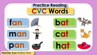 Practice Reading CVC Words  Learn how to read  Basic words a sounds [upl. by Malas]