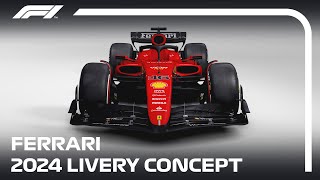 2024 Ferrari ‘Matte Scarlet’ Livery Concept  Showroom Showcase  F1 2024 Concept  Stefan Clift [upl. by Amla]