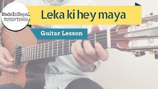 lekaki hey maya  kandara  guitar lesson [upl. by Ateekan]