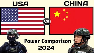 USA vs China Military Power 2024  US vs China military power 2024  world military power [upl. by Oderf]