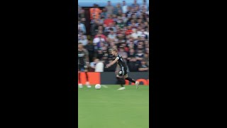 IMPACT Pitchside angles of Trossards goalscoring with his first touch [upl. by Ecnerewal]